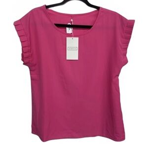 Pink Ruffled Sleeve Top